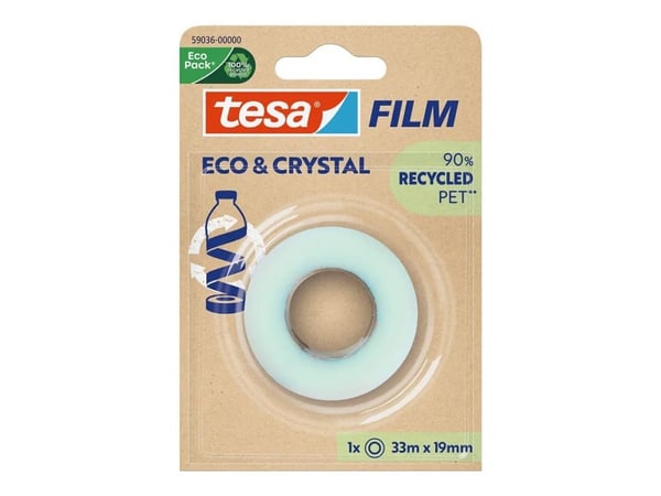tesa ECO & CRYSTAL 59034-00000-00 Tape #####tesafilm® Eco & Crystal Transparent (L x B) 33 m x 19 mm 1 stk.