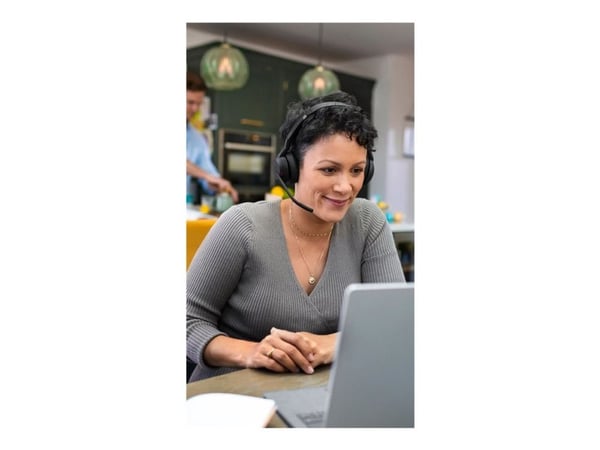 Jabra Evolve2 55 MS Stereo - Headset - på örat - Bluetooth - trådlös - aktiv brusradering - USB-A - svart - Zoomcertifierad, Certifierad för Micros...