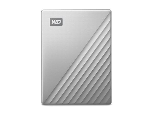 WD My Passport Ultra for Mac WDBGKC0060BSL - Harddisk - kryptert - 6 TB - ekstern (bærbar) - USB 3.2 Gen 1 (USB-C kontakt) - 256-bit AES - sølv