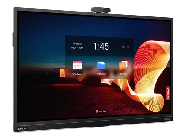 Lenovo ThinkVision T75 - 75" Diagonalklasse LED-bakgrunnsbelyst LCD-skjerm - interaktiv - med berøringsskjerm (multi touch) / 8-mikrofon array / av...