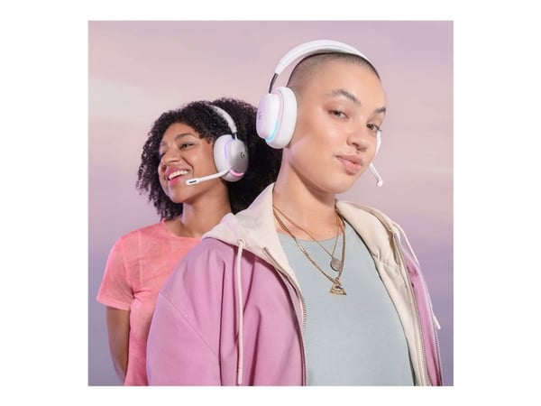 Logitech G735 - Hodesett - full størrelse - 2,4 GHz - trådløs (lyshastighet) - Dolby Atmos™-kompatibel - 3,5 mm jack - Hvit
