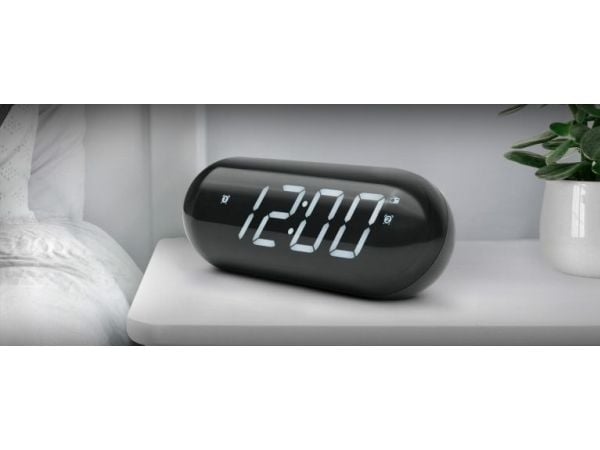 Muse M-19 GL, Klokke, Digitalt, FM, LED, 4,57 cm (1.8"), Hvit
