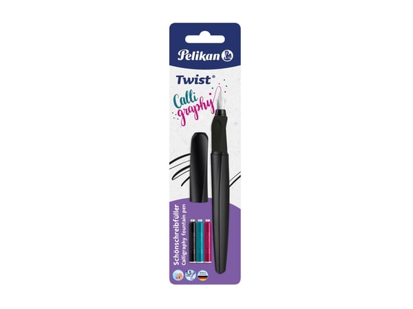 Pelikan 824606, Erilaisia värejä, Kasettien täyttöjärjestelmä, Sininen, Kierrätysmuovi, Ruostumaton teräs, Kaksikätinen