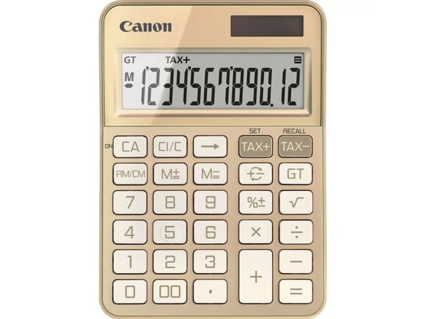 Canon KS-125KB - Skrivebordskalkulator - 12 sifre - solcellepanel, batteri - gull