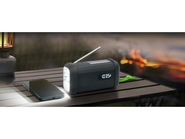 Muse Muse | Bærbar solcelleradio med sveiv og lommelykt | MH-08 MB | AUX til | Bluetooth | FM-radio