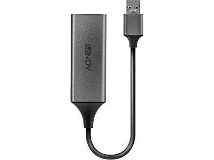 Lindy 43298, Langallinen, USB, Ethernet, 5000 Mbit/s, Hopea