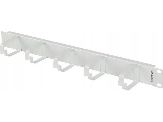 Lanberg - Rackkabelstyringspanel - RAL 7035, grå - 1U - 19"