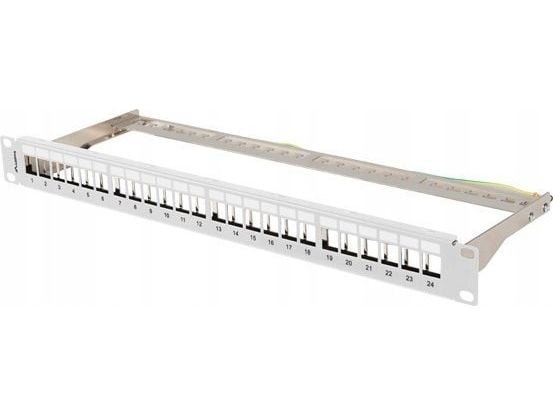 Lanberg Patchpanel Blank Lanberg PPKS-0924-S 24 portar 1U 19" för keystone-moduler grå