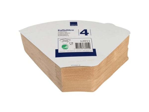 Kaffefilter, ABENA, ubleget, filterpapir - (12 stk.)