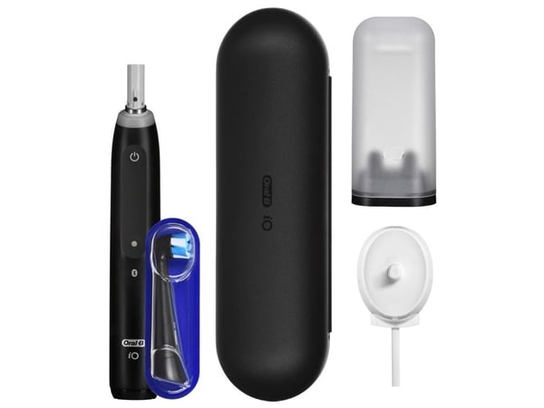 Oral-B IOSERIES5BL, Aikuinen, Tärisevä hammasharja, Päivittäinen hoito, Herkkä, Erittäin herkkä, Valkaiseva, Musta, Musta, Pyöreä