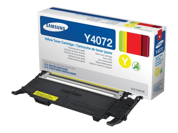 Samsung CLT-Y4072S - Gul - alkuperäinen - tonerpatron - CLP-320, 320N, 325, 325W; CLX-3185, 3185FN, 3185FW, 3185N, 3185W; CLX-3185, 3185FN, 3185FW,...