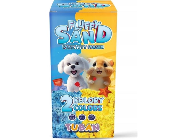 TUBAN sand Fluffy - set blå och gul