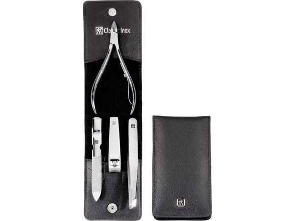 ZWILLING Classic Inox 97438-004-0 reisesett - lærveske 4 deler - svart