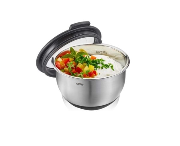 GEFU MUOVO, Bolle, Rund, 4,5 l, Sort, Rustfritt stål, Suppe, 150 mm
