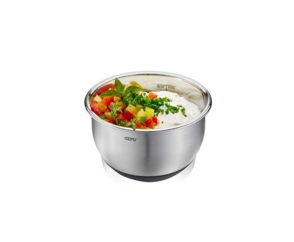 GEFU MUOVO, Bolle, Rund, 4,5 l, Sort, Rustfritt stål, Suppe, 150 mm