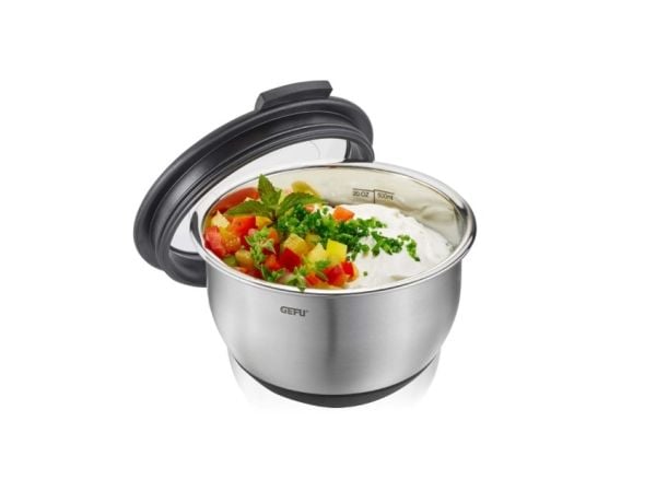 GEFU MUOVO, Bolle, Rund, 0,6 l, Sort, Rustfritt stål, Akasietre, Støpejern, Suppe
