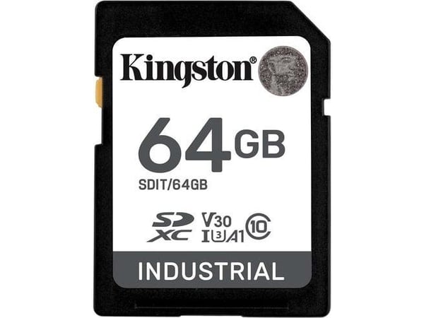 Kingston Industrial - Flashminnekort - 64 GB - A1 / Video Class V30 / UHS-I U3 / Class10 - microSDXC UHS-I