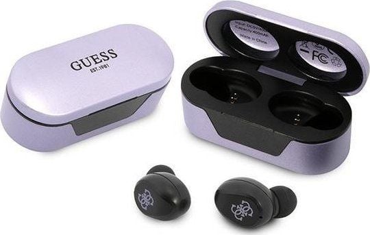 Guess GUTWST31EU TWS Bluetooth-hörlurar + dockningsstation - lila/lila