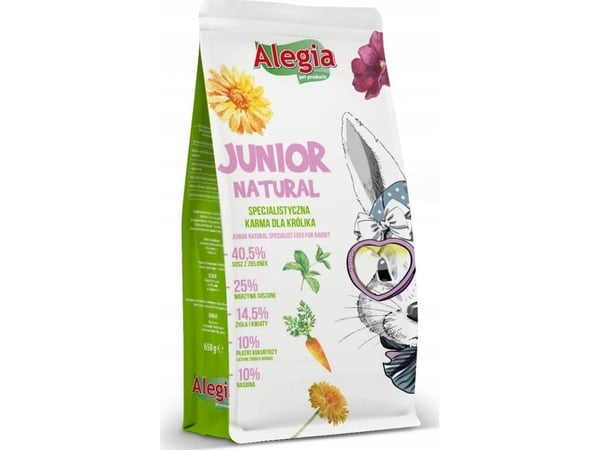 ALEGIA Junior Natural - kaninfoder - 650g