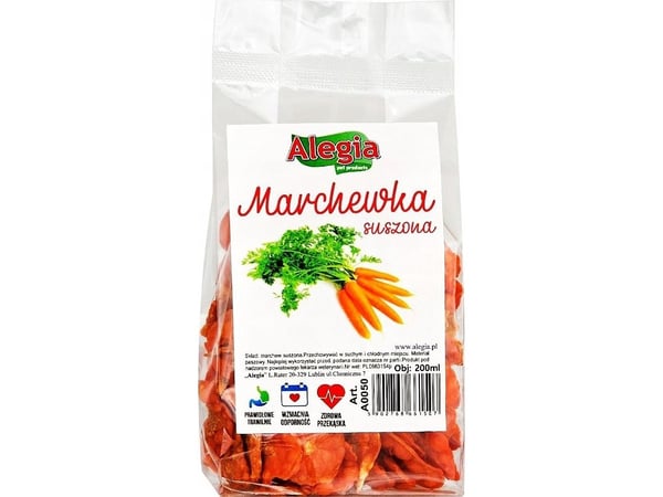 ALEGIA Dried carrots - godbidder til gnavere og kaniner - 60g