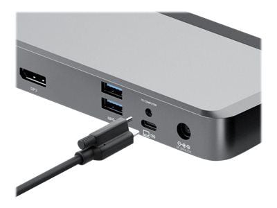 ALOGIC DX2, Langallinen, USB 3.2 Gen 1 (3.1 Gen 1) Type-C, 65 W, 3,5 mm, 1000 Mbit/s, Musta, Harmaa