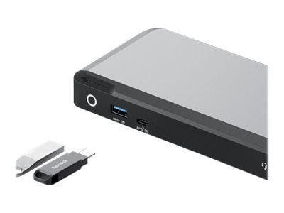 ALOGIC DX2, Langallinen, USB 3.2 Gen 1 (3.1 Gen 1) Type-C, 65 W, 3,5 mm, 1000 Mbit/s, Musta, Harmaa