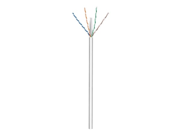 goobay - Irtokaapeli - 100 m - UTP - CAT 6 - halogeeniton, sisätiloissa, pyöreä, kiinteä - harmaa