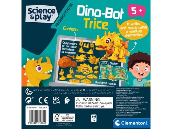 Clementoni Dino Bot Triceratops Junior, Robotdinosaur, 5 år