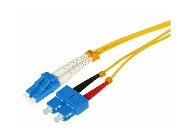 Tecline LWL Patch Cable HD, 9/125 µm, Singlemode, OS2-Faser, LC Duplex Plug / SC Duplex Plug, gelb, 5,0 m (799LS05)