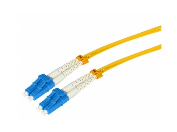 Tecline LWL Patch Cable HD, 9/125 µm, Singlemode, OS2-Faser, LC Duplex Plug/Stecker, gelb, 1,0 m (799LL01)
