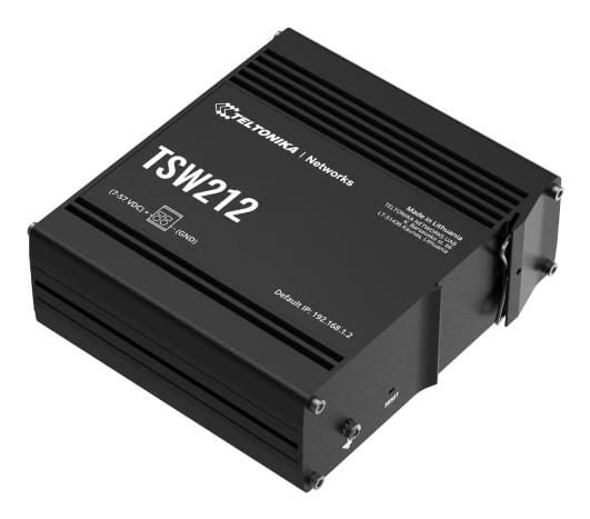 Teltonika TSW212 - Switch - Styrt - 8 x 10/100/1000 + 2 x SFP - DIN-skinnemonterbar, overflatemonterbar