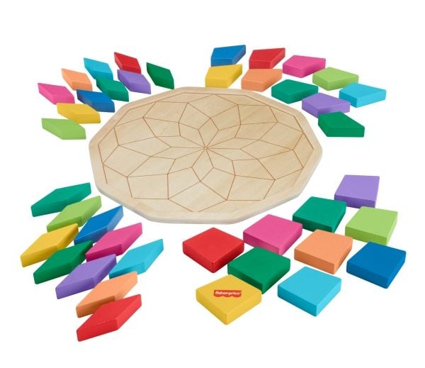 Fisher-Price Mandala-puslespill i tre, 41 stk, Annet, 3 år