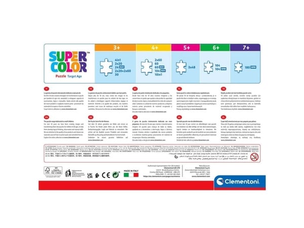 Clementoni Supercolor Paw Patrol, 104 stykker, Tegneserier, 4 år