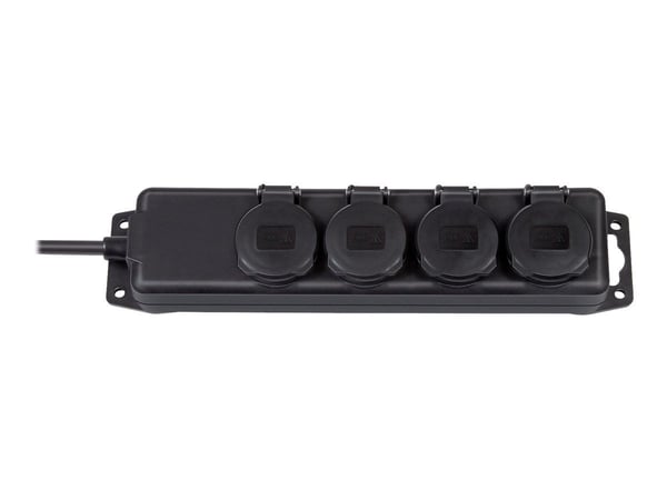 brennenstuhl Extension socket IP44 4-way black 2m H07RN-F 3G1,5 - Effektband - AC 230 V - utgångskontakter: 4 - 2 m sladd