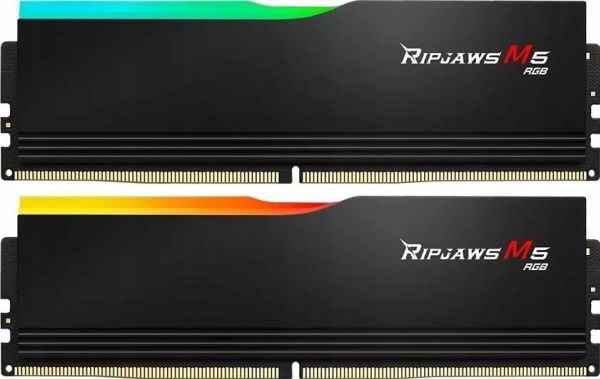 G.Skill Ripjaws M5 RGB F5-6400J3239G16GX2-RM5RK - DDR5 - sett - 32 GB: 2 x 16 GB - DIMM 288-pin - 3200 MT/s / PC5-25600 - CL32 - 1.4 V - ikke-bufre...