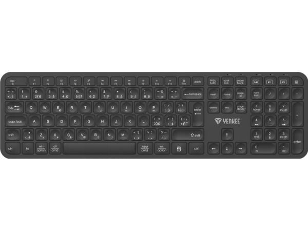 Yenkee trådløst tastatur Ego Dual 2.4G + BT1 + BT2