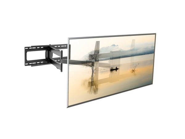 TECHly - Monteringssett (veggmontering) - full bevegelse - for LCD-skjerm - ekstra lang - svart - skjermstørrelse: 42"-80"