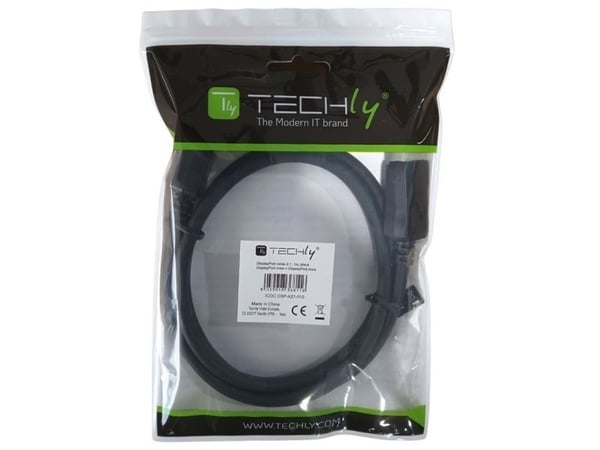 Techly ICOC-DSP-A21-010, 1 m, DisplayPort, DisplayPort, Hankjønn, Hankjønn, 3840 x 2160 piksler