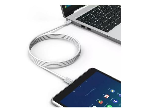 Techly ICOC-MU4-20G240W2, 2 m, USB C, USB C, USB4 Gen 2x2, 20 Gbit/s, Hvit
