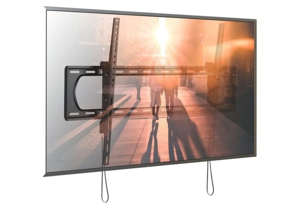 TECHly - Monteringssett (veggbrakett) - Smal - for LCD-display / bøyd LCD-display - vippbar - robust stål - svart - skjermstørrelse: 60"-120"
