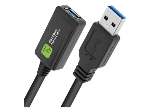 Techly ICUR3050G, 5 m, USB A, USB A, USB 3.2 Gen 1 (3.1 Gen 1), Sort