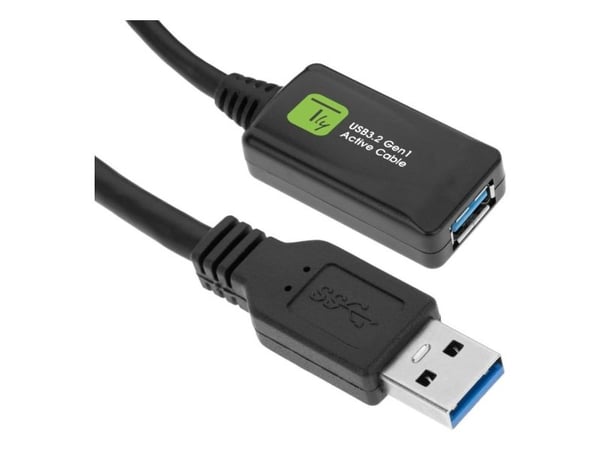 Techly ICUR3050G, 5 m, USB A, USB A, USB 3.2 Gen 1 (3.1 Gen 1), Sort