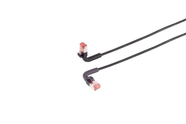 Lanview Flex-Angle - Patch-kaapeli - RJ-45 (uros) – RJ-45 (uros) - 5 m - 3,6 mm - U/FTP - CAT 6a - kierteetön - musta