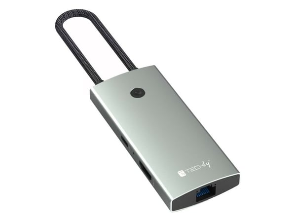 TECHly - Dockningsstation - USB-C - HDMI - 1GbE