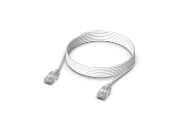 Ubiquiti UACC-Cable-Patch-EL-3M-W, 3 m, Cat6, RJ-45, RJ-45, Läpikuultava, Valkoinen