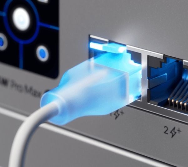 Ubiquiti UniFi - Koblingskabel - RJ-45 (hann) til RJ-45 (hann) - 15 m - 2.9 mm - CAT 6 - formstøpt, Etherlighting technology, nano-thin - hvit