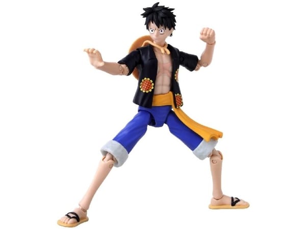 Bandai ANIME HEROES One Piece-figur med tilbehør, 16 cm - Monkey D. Luffy (Dressrosa-versjon)
