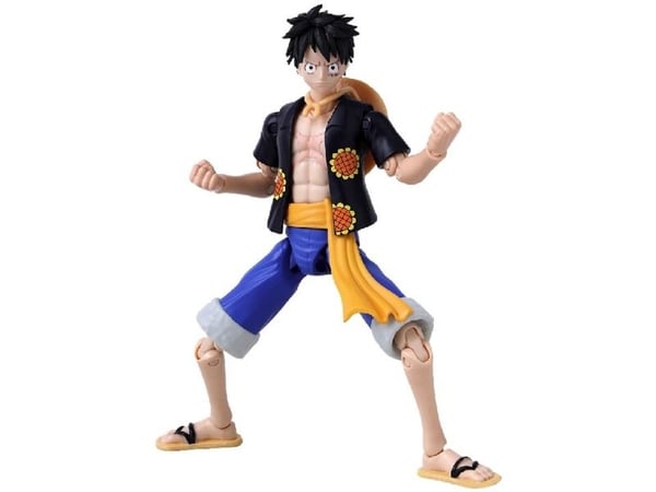 Bandai ANIME HEROES One Piece-figur med tilbehør, 16 cm - Monkey D. Luffy (Dressrosa-versjon)