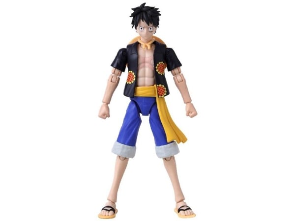 Bandai ANIME HEROES One Piece-figur med tilbehør, 16 cm - Monkey D. Luffy (Dressrosa-versjon)
