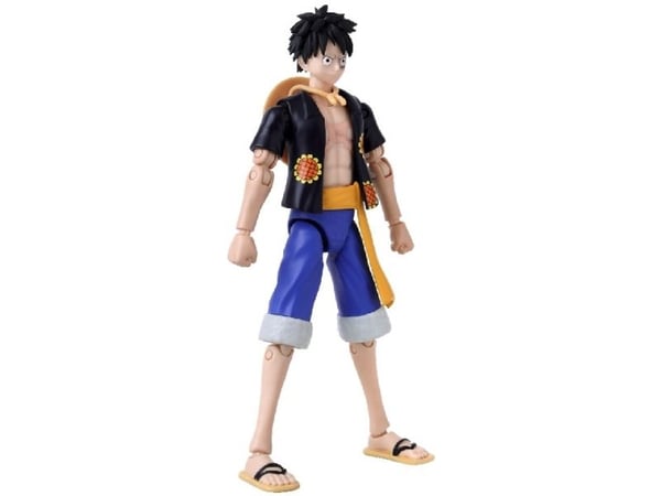 Bandai ANIME HEROES One Piece-figur med tilbehør, 16 cm - Monkey D. Luffy (Dressrosa-versjon)